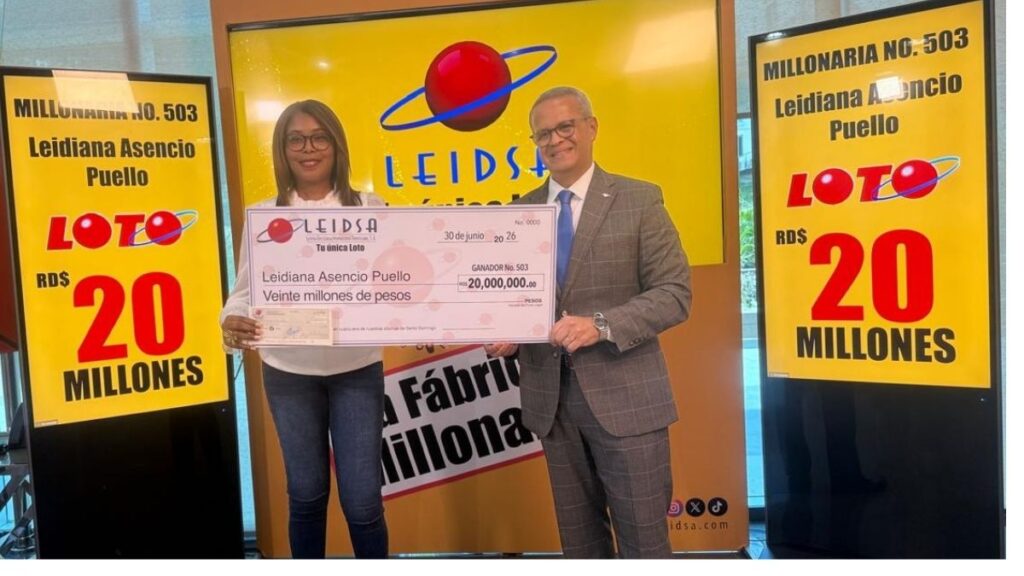 LEIDSA entrega RD$20 millones a emprendedora ganadora del Loto - Imagen
